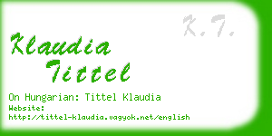 klaudia tittel business card